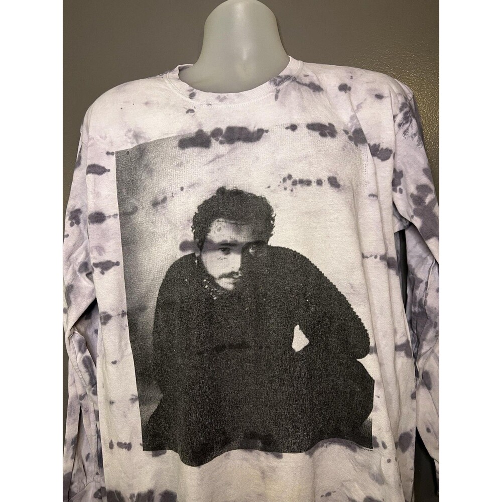 Post Malone Runaway Tour Shirt Mens Large White Tie Dye Long Sleeve Graphic